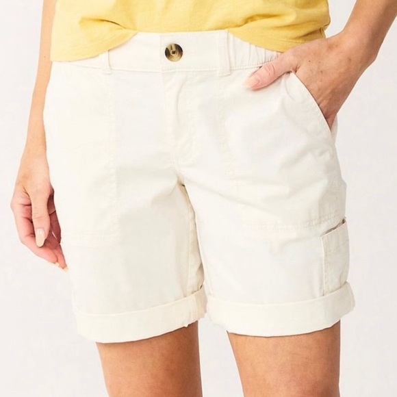 Women's Sonoma Goods For Life Comfort Waist Utility Bermuda Shorts - Size 10 - Picture 2 of 10